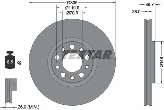 Textar 92293903 - Piduriketas onlydrive.pro