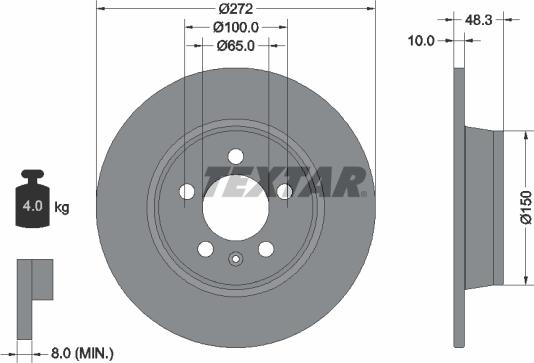 Textar 92292003 - Bremžu diski onlydrive.pro