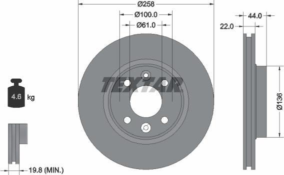 Textar 92255203 - Piduriketas onlydrive.pro