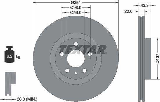 Textar 92252803 - Piduriketas onlydrive.pro