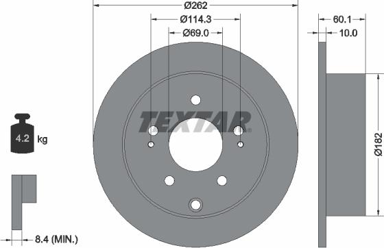 Textar 92269403 - Piduriketas onlydrive.pro