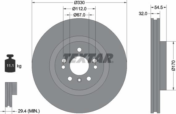 Textar 92260405 - Brake Disc onlydrive.pro