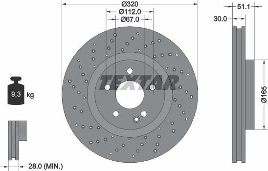 Textar 92262105 - Тормозной диск onlydrive.pro