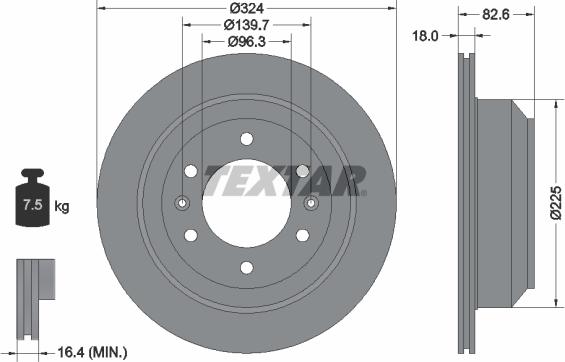 Textar 92203900 - Brake Disc onlydrive.pro