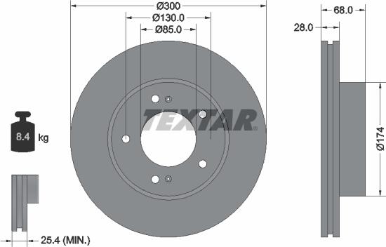 Textar 92203003 - Brake Disc onlydrive.pro