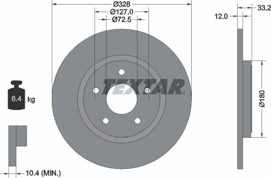 Textar 92286003 - Bremžu diski onlydrive.pro