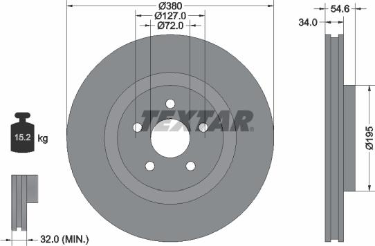 Textar 92281905 - Brake Disc onlydrive.pro