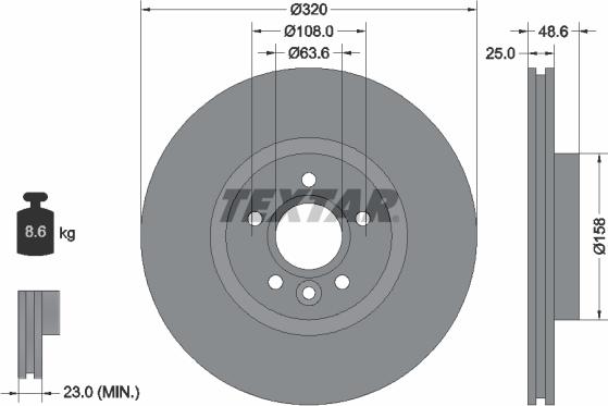 Textar 92282103 - Brake Disc onlydrive.pro