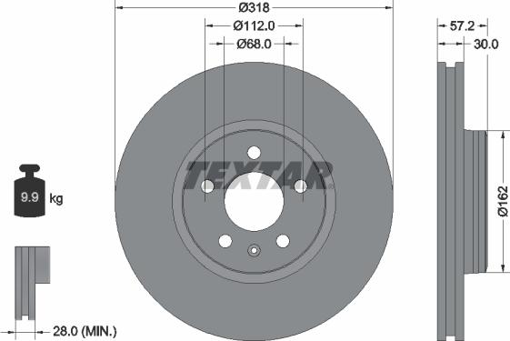 Textar 92282705 - Brake Disc onlydrive.pro