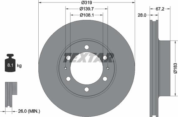 Textar 92230403 - Brake Disc onlydrive.pro