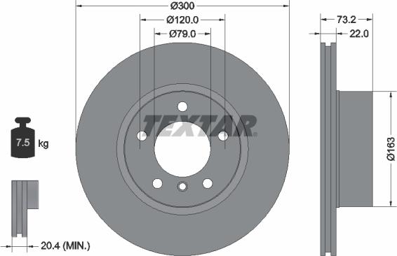 Textar 92238505 - Bremžu diski onlydrive.pro