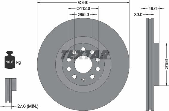 Textar 92229805 - Bremžu diski onlydrive.pro