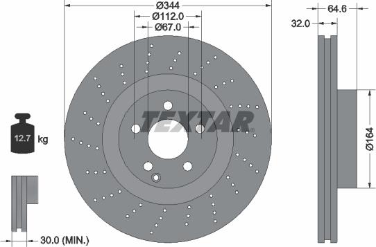 Textar 92224605 - Bremžu diski onlydrive.pro