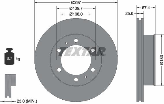 Textar 92222600 - Brake Disc onlydrive.pro