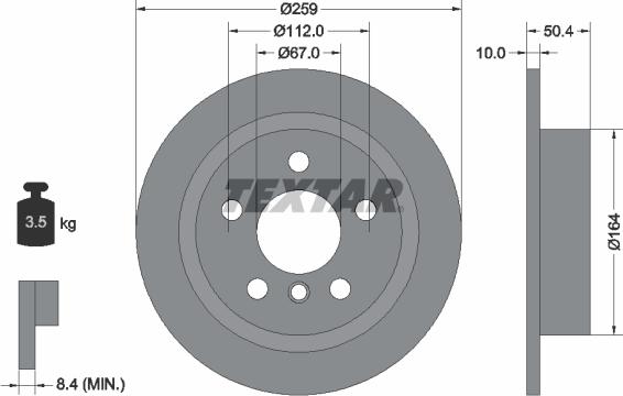 Textar 92279303 - Brake Disc onlydrive.pro