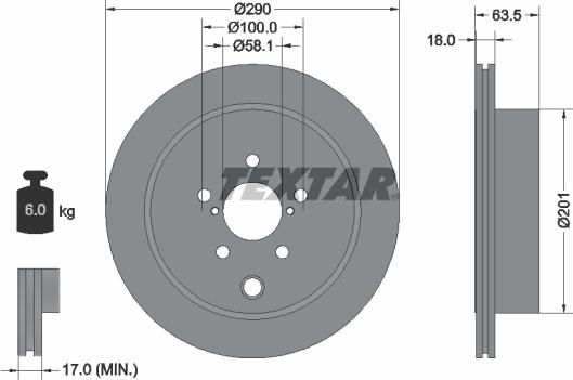 Textar 92270903 - Brake Disc onlydrive.pro