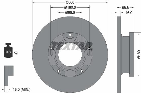 Textar 92273903 - Brake Disc onlydrive.pro