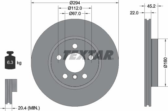 Textar 92273103 - Bremžu diski onlydrive.pro