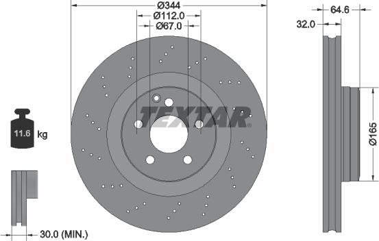 Textar 92277605 - Bremžu diski onlydrive.pro