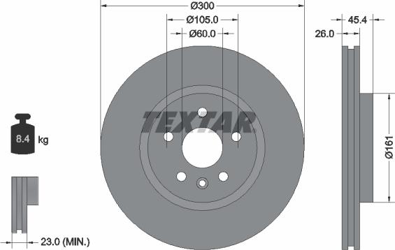 Textar 92277203 - Brake Disc onlydrive.pro