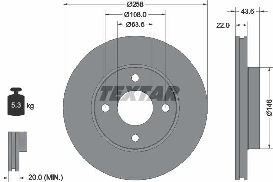 Textar 92096203 - Piduriketas onlydrive.pro