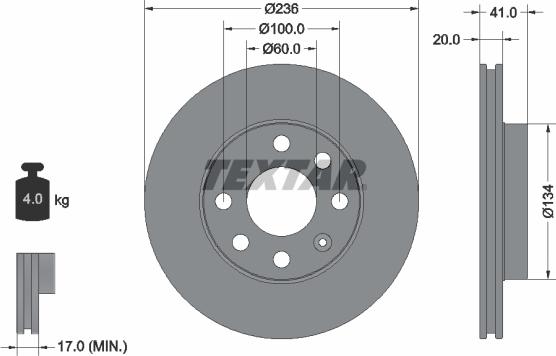 Textar 92029603 - Piduriketas onlydrive.pro