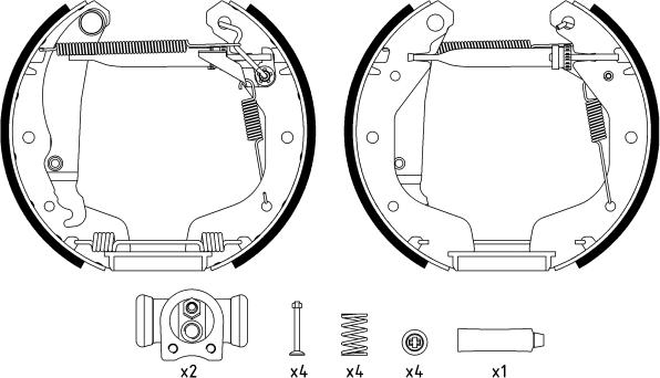 Textar 84044801 - Brake Shoe Set onlydrive.pro