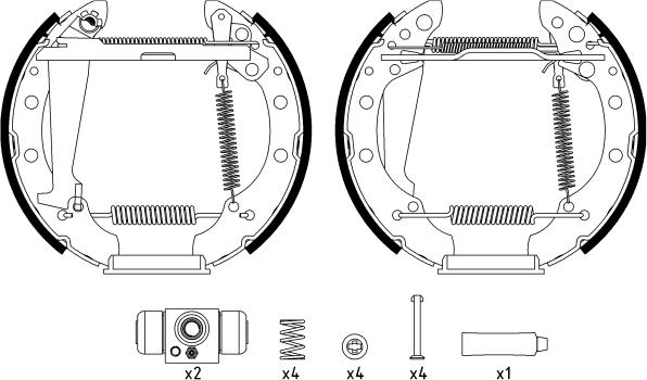 Textar 84044703 - Brake Shoe Set onlydrive.pro