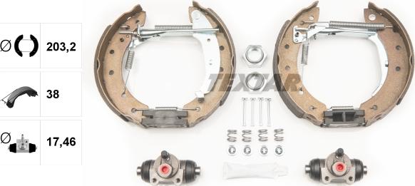 Textar 84048002 - Brake Shoe Set onlydrive.pro