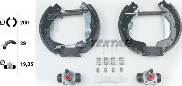 Textar 84058100 - Brake Shoe Set onlydrive.pro