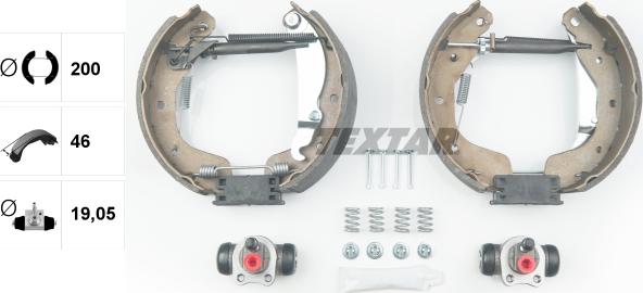 Textar 84058200 - Brake Shoe Set onlydrive.pro