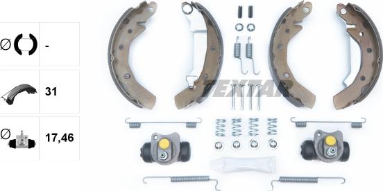 Textar 83054000 - Brake Shoe Set onlydrive.pro