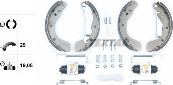 Textar 83058100 - Brake Shoe Set onlydrive.pro