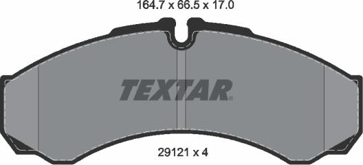 Textar 2912111 - Brake Pad Set, disc brake onlydrive.pro