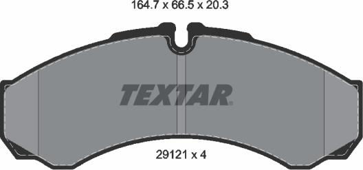 Textar 2912112 - Brake Pad Set, disc brake onlydrive.pro