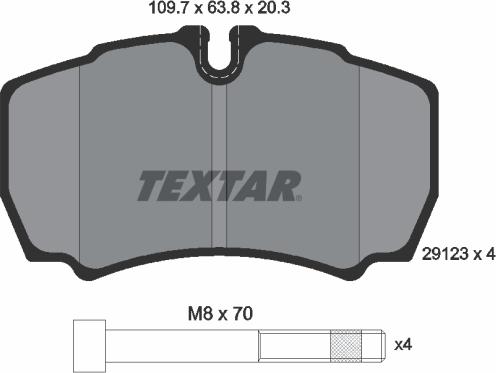 Textar 2912303 - Brake Pad Set, disc brake onlydrive.pro