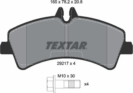 Textar 2921702 - Тормозные колодки, дисковые, комплект onlydrive.pro