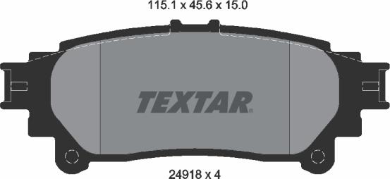 Textar 2491801 - Тормозные колодки, дисковые, комплект onlydrive.pro