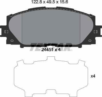 Textar 2445101 - Piduriklotsi komplekt,ketaspidur onlydrive.pro