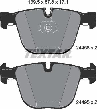 Textar 2445801 - Piduriklotsi komplekt,ketaspidur onlydrive.pro