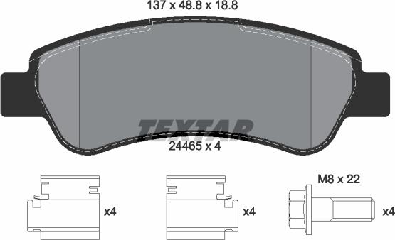 Textar _2446501 - Brake Pad Set, disc brake onlydrive.pro