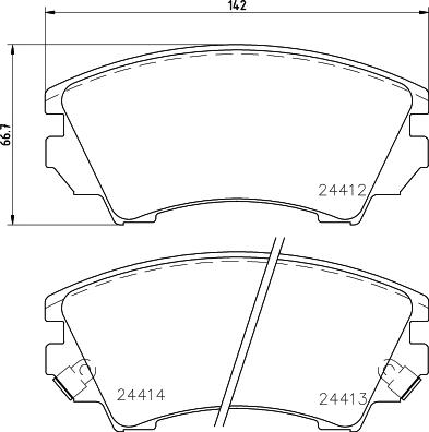 Textar 2441204 - Brake Pad Set, disc brake onlydrive.pro