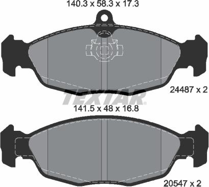 Textar 2448701 - Piduriklotsi komplekt,ketaspidur onlydrive.pro