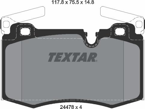 Textar 2447801 - Piduriklotsi komplekt,ketaspidur onlydrive.pro