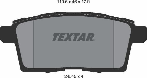 Textar 2454501 - Piduriklotsi komplekt,ketaspidur onlydrive.pro