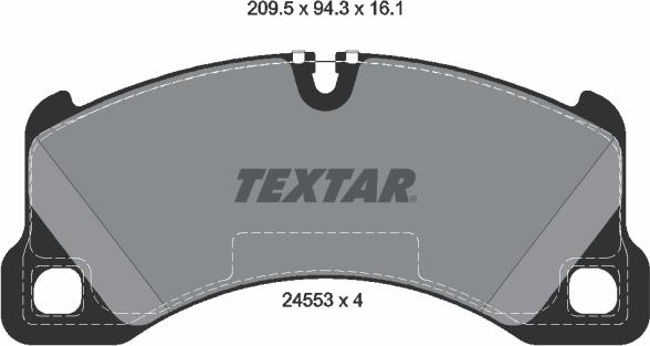 Textar 2455301 - Piduriklotsi komplekt,ketaspidur onlydrive.pro