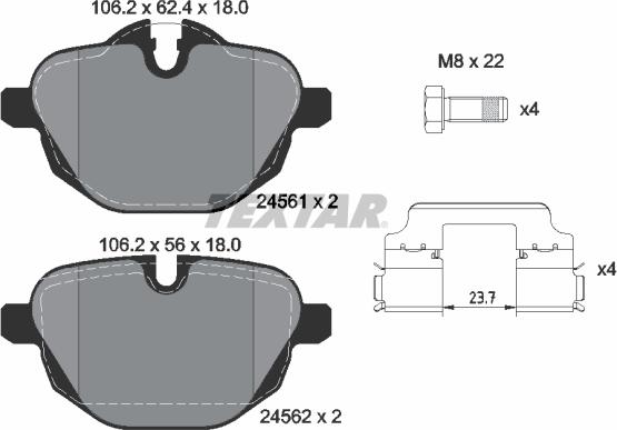 Textar 2456101 - Jarrupala, levyjarru onlydrive.pro