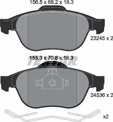 Textar 2453601 - Piduriklotsi komplekt,ketaspidur onlydrive.pro