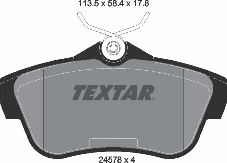 Textar 2457803 - Piduriklotsi komplekt,ketaspidur onlydrive.pro