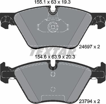 Textar 2469781 - Piduriklotsi komplekt,ketaspidur onlydrive.pro